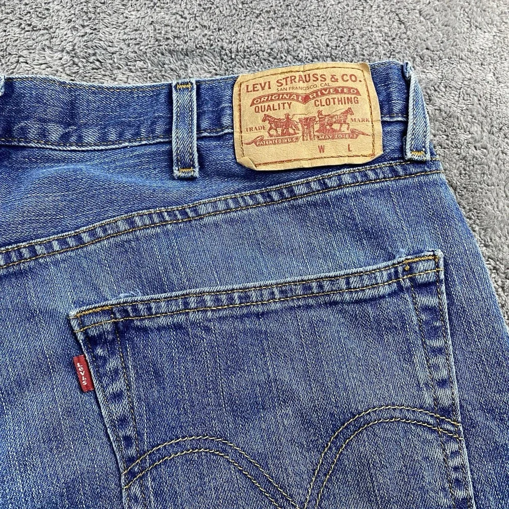 Levis Relaxed Straight Fit Jeans Mens 36x25 Blue Medium Mid Rise‎